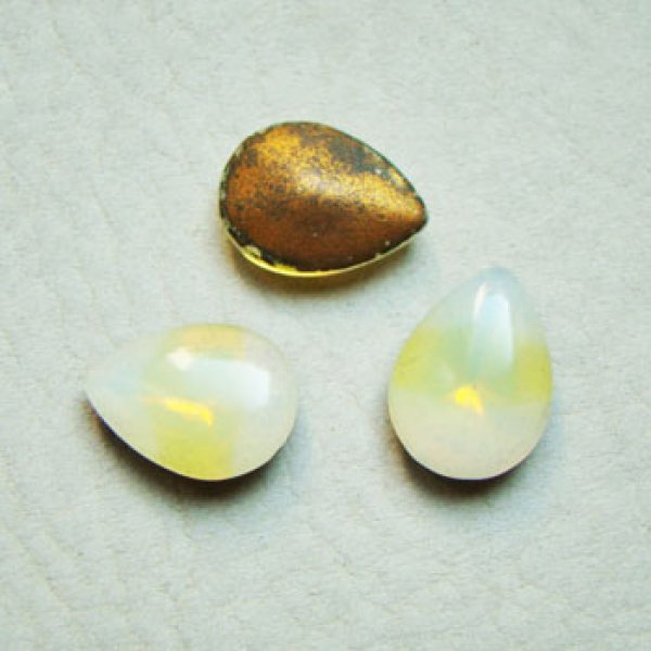 画像1: 15×11 pear "White Opal / Yellow Givre" (1)