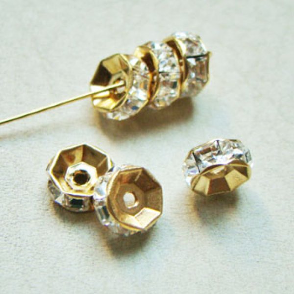 画像1: SW 8mm Rondelle GP / Crystal (1)