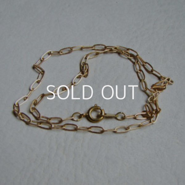 画像1: brass 6.5×2.5 cable chain necklace (1)