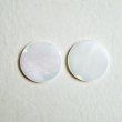 画像1: 18mm faux M.O.P glass cabochon (1)