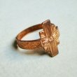 画像3: brass floral cross ring (3)