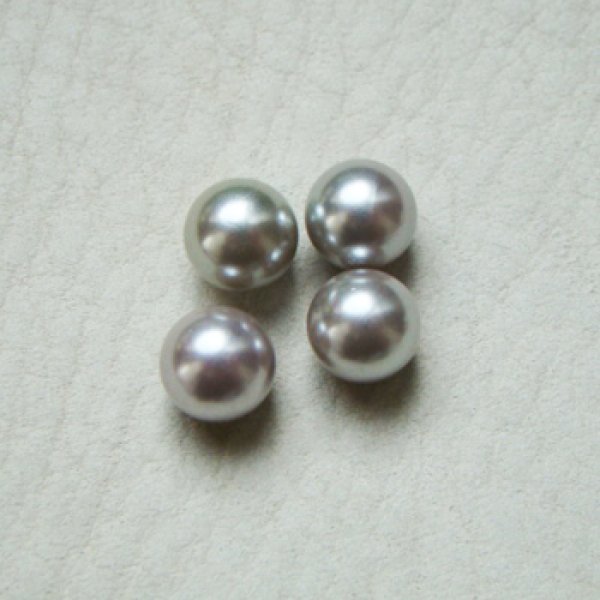 画像1: 4pcs 8mm No-hole pearl "Light Gray" (1)