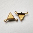 画像1: 2pcs dark brass 8mm triangle CB setting 2R (1)