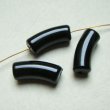 画像1: 25×10 acrylic noodle beads "Black" (1)