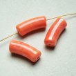 画像1: 25×10 acrylic noodle beads "faux coral" (1)