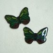 画像1: 25x37 plastic butterfly cabochon "Green" (1)