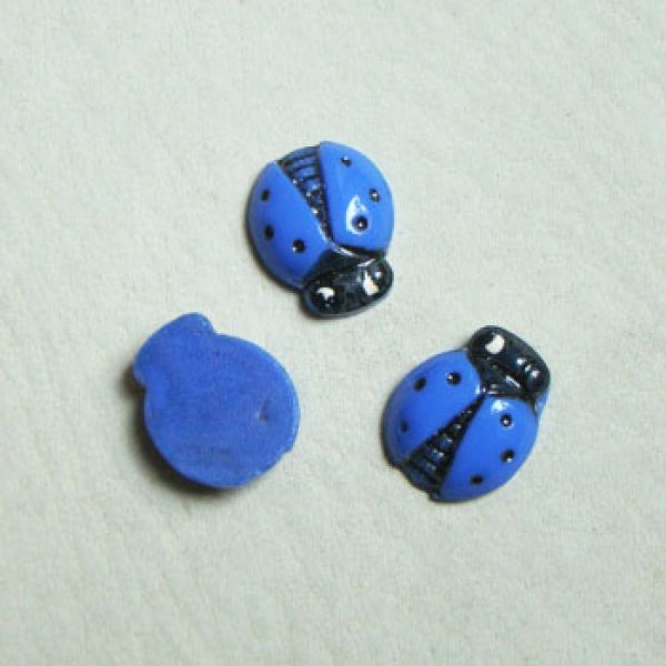 画像1: 14x11 Ladybug cabochon "Blue" (1)