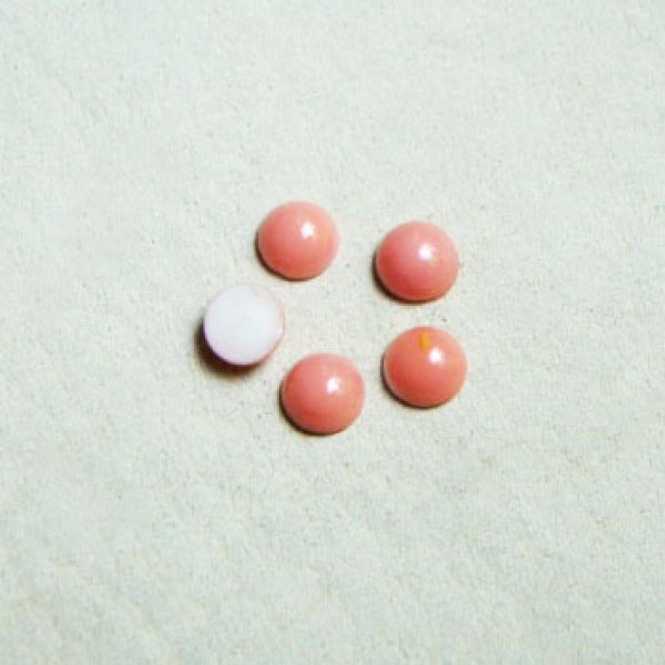 画像1: 4pcs 4mm light coral cabochon (1)