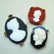 画像2: 20mm "Rust/ Ivory" lady cameo (2)