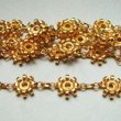 画像1: GP brass 3D flower link chain (1)