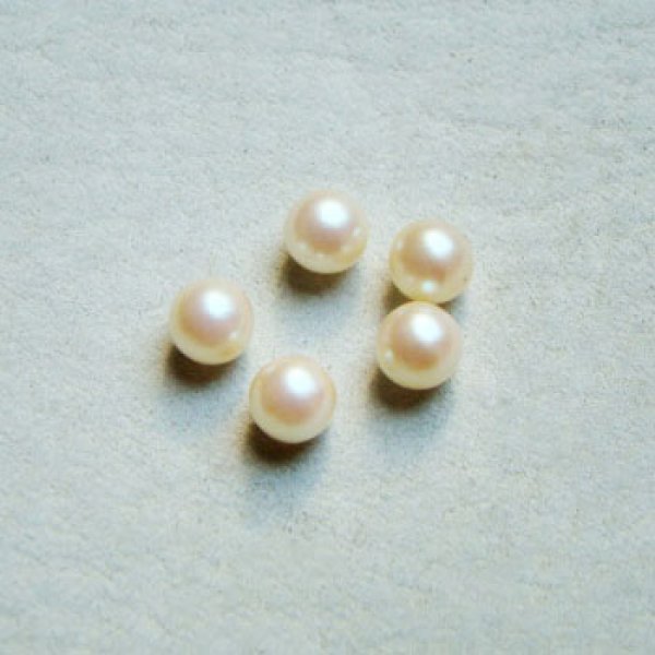 画像1: 6pcs 5mm ivory No-hole pearl (1)