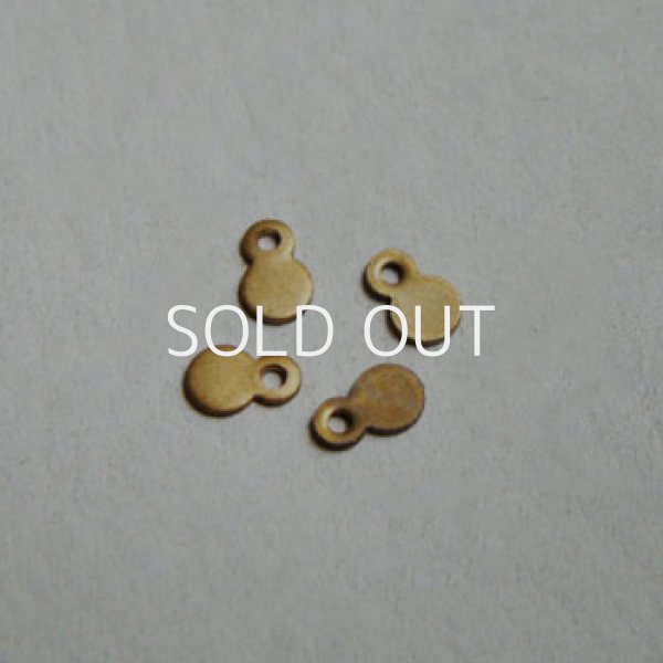 画像1: 4pcs brass 3.5mm tag charm (1)