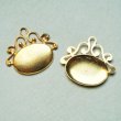 画像1: GP brass horizontal oval filigree finding (1)