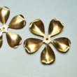 画像1: brass 59mm 5-petal flower finding (1)