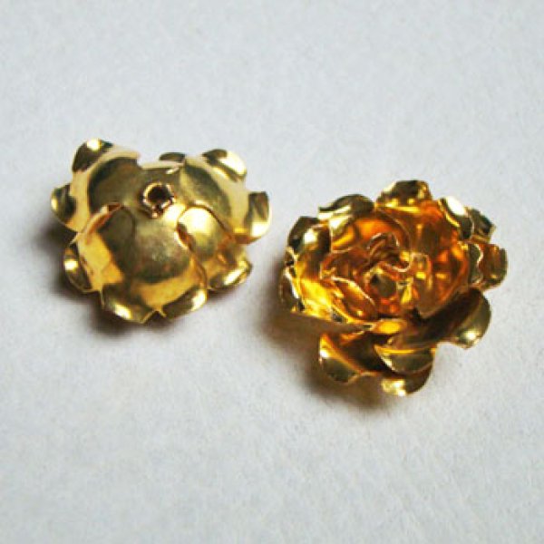 画像1: brass 23mm 4-layered flower (1)