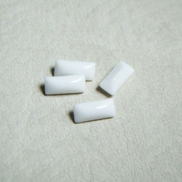 画像1: 4pcs 7×3 baguette "Chalk White" (1)