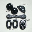 画像2: 7pcs Jet Black Deco glass set  (2)