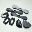 画像3: 7pcs Jet Black Deco glass set  (3)