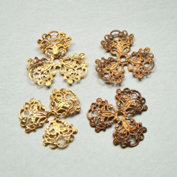 画像1: 25mm 3-petal filigree (1)