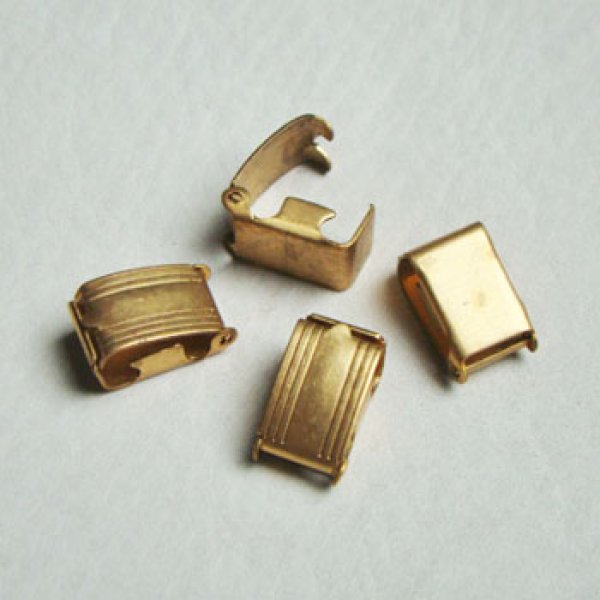 画像1: brass 15×9 lined fold over clasp (1)