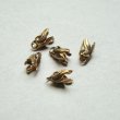 画像1: 4pcs brass 4-petal tiny end cap (1)