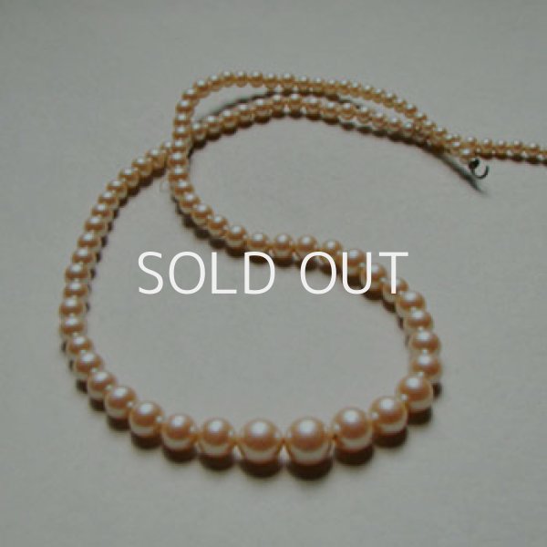 画像1: "Cream" glass pearl strand (1)