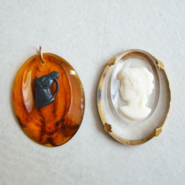 画像3: 40x30 OV plastic cabochon "Tortoise" (3)