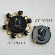 画像2: 25mm Black gold ribbon cameo (2)