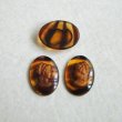 画像2: 1 pair 18x13 "Tortoise/ Brown" cameo (2)