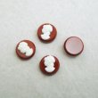 画像1: 10mm "Brown/ Ivory"  lady cameo (1)