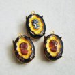 画像3: 1pair 18×13 "Tortoise/ Gold/ Brown" cameo (3)