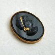 画像2: 33x25 Black gold ribbon cameo (2)