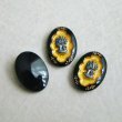 画像1: 18x13 "Black/ Gold/ Hematite"  cameo (1)