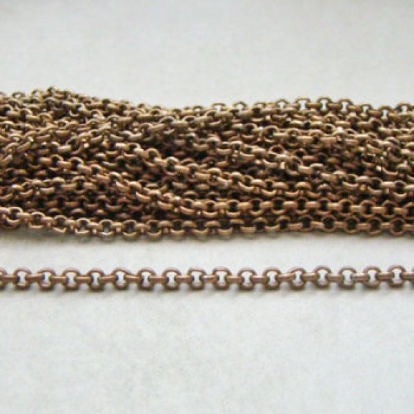 画像1: 40cm/ 3.5mm brass round link chain (1)