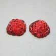 画像2: 20mm "Dark Rose" Raspberry glass cabochon (2)