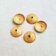 画像1: 2pcs brass 9.5mm flat rib cap (1)