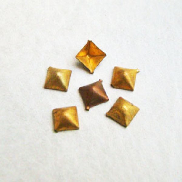 画像1: 2pcs brass 6.2mm square stamping (1)