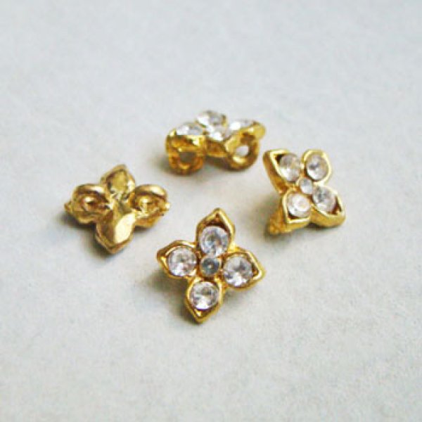 画像1: "GP/Crystal" 12mm flower connector (1)