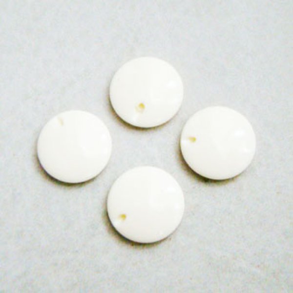 画像1: 2pcs "Ivory" 18mm disc lucite beads (1)