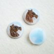 画像1: 16mm White Opal Horse Head cameo (1)