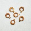 画像1: aged brass tiny textured circle charm (1)