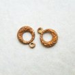 画像2: aged brass tiny textured circle charm (2)