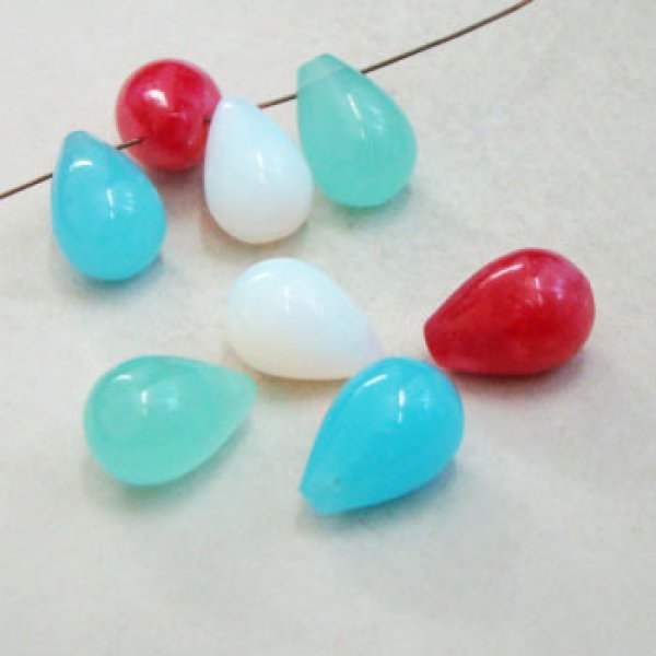 画像1: 18x13 semi precious drop beads (1)