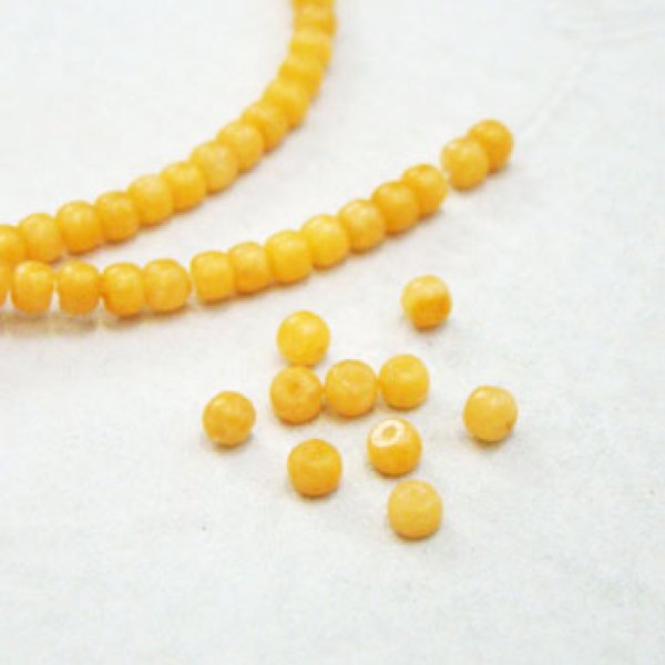 画像1: 20pcs 4x3mm Yellow Jade beads (1)