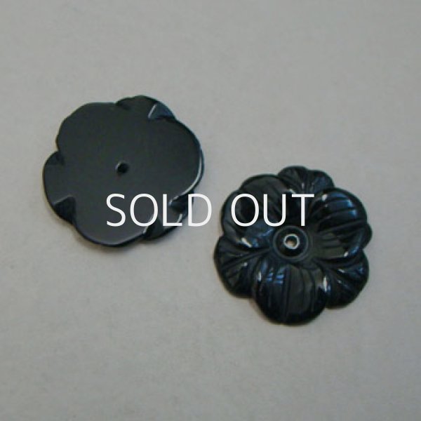 画像1: 30mm Black Onyx flower (1)