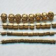 画像2: 5pcs brass 4.2x5 textured barrel beads (2)