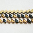 画像1: 10x5 Navette rhinstone chain "Black／Gold" (1)