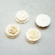 画像1: 15~16mm carved bone Rose cabochon (1)