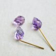 画像2: 9x6 Amethyst 1/2 drilled faceted drop (2)