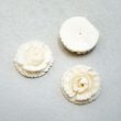 画像1: 22mm carved bone Rose cabochon (1)